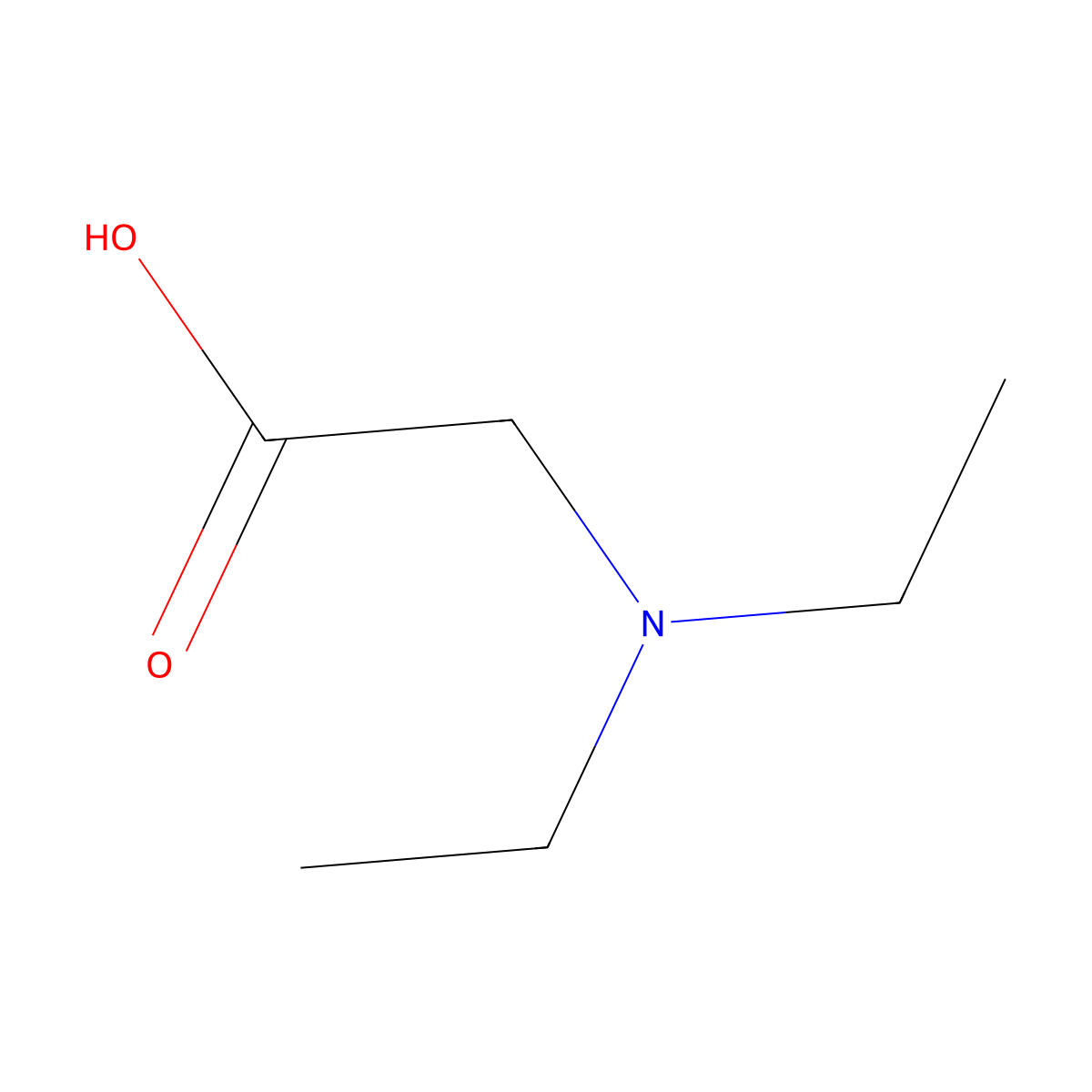 N,N-Diethylglycine molecular structure, CAS 1606-01-5