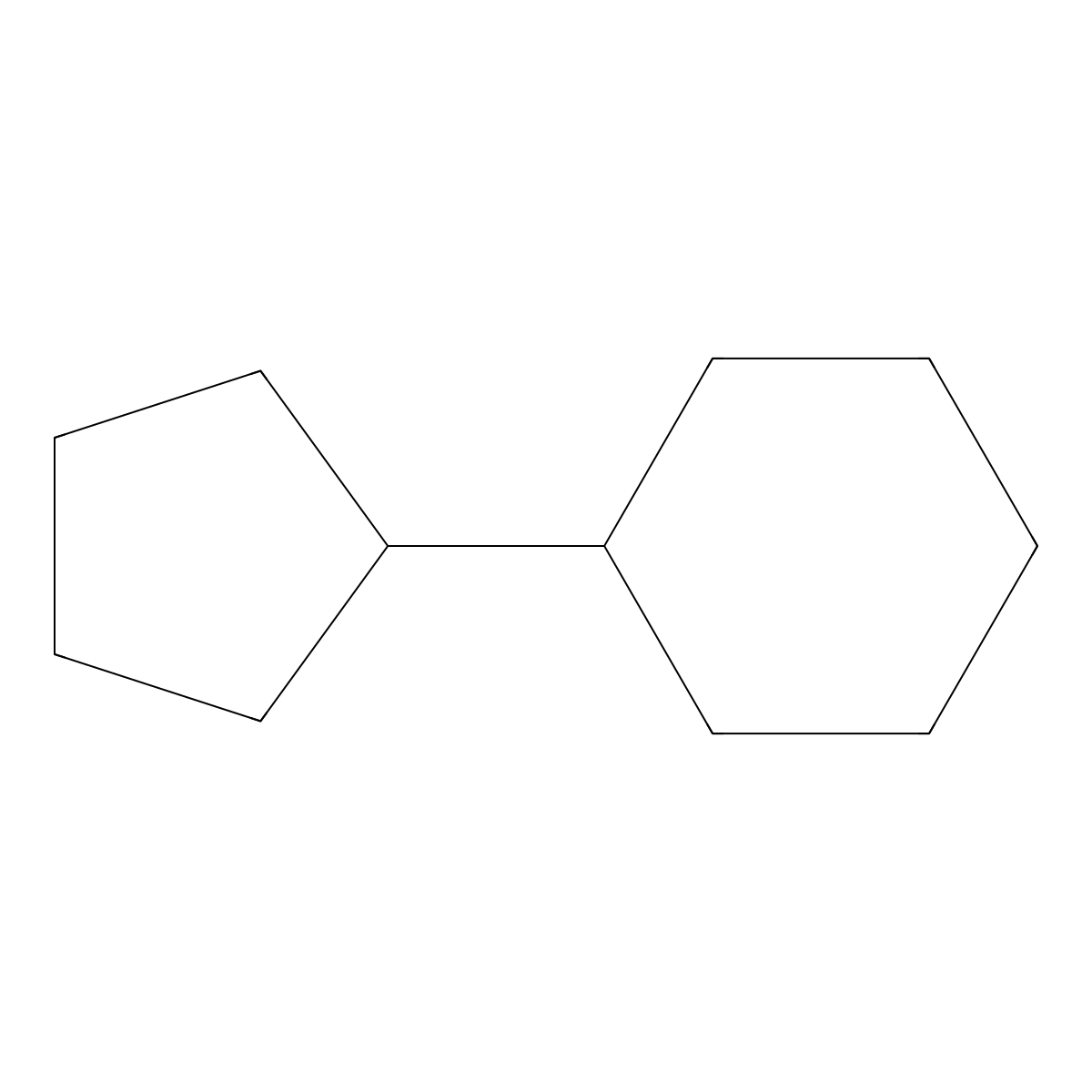 Cyclopentylcyclohexane molecular structure, CAS 1606-08-2