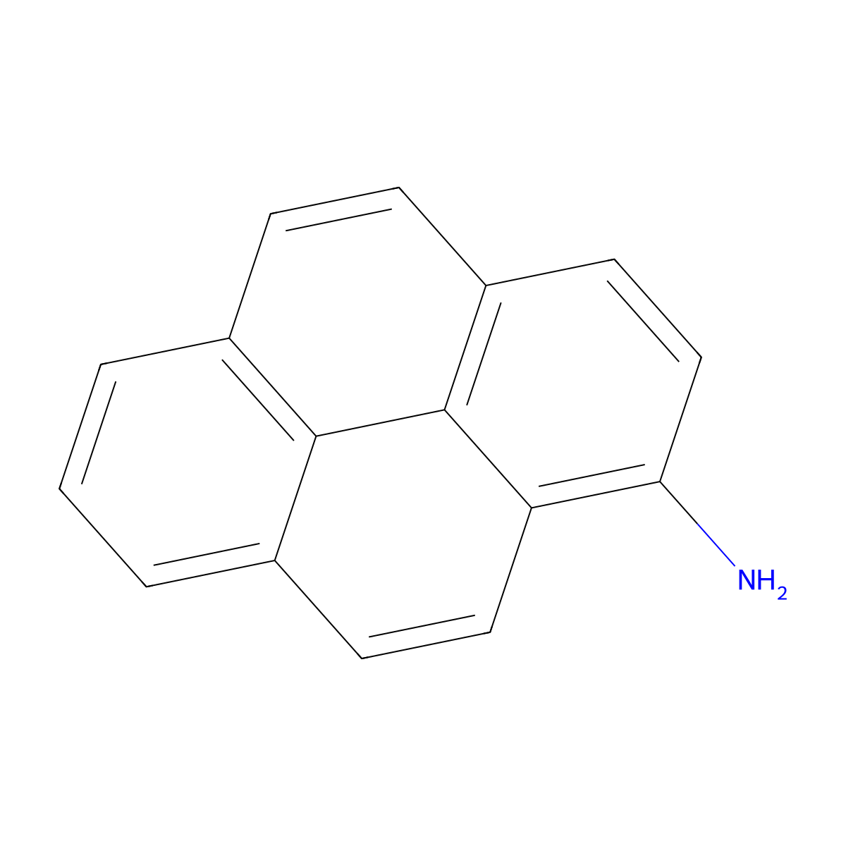 1-Aminopyrene molecular structure, CAS 1606-67-3