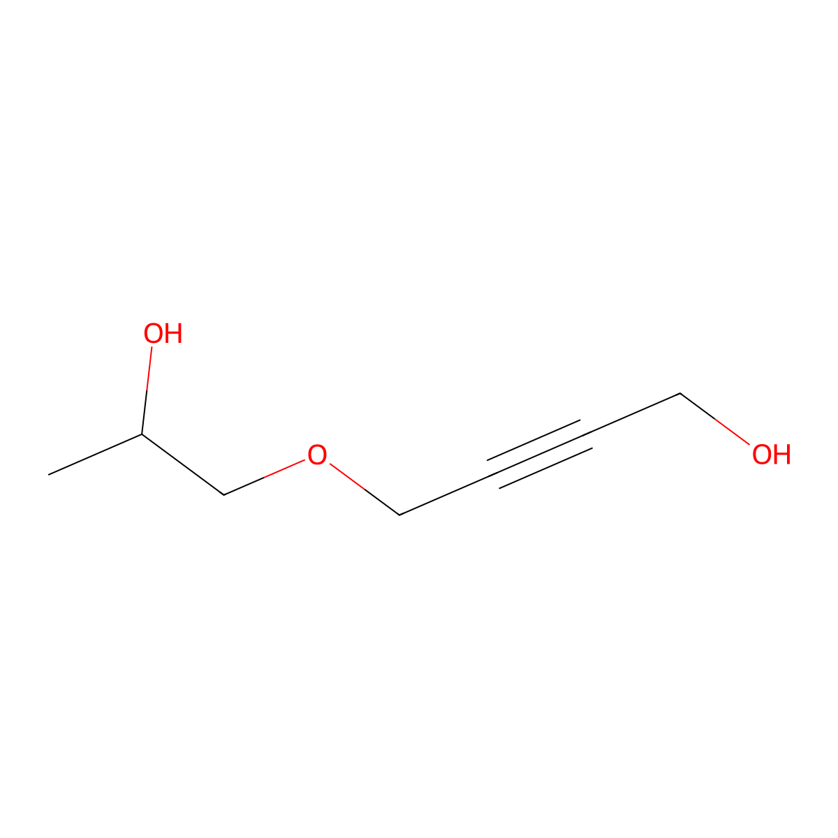 2-Butyn-1-ol, 4-(2-hydroxypropoxy)- molecular structure, CAS 1606-79-7