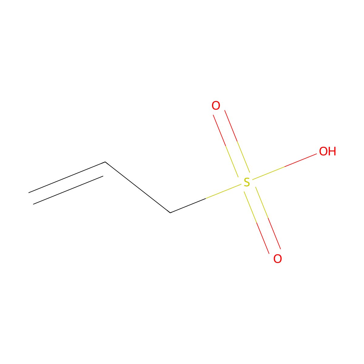 Prop-2-ene-1-sulfonic acid molecular structure, CAS 1606-80-0