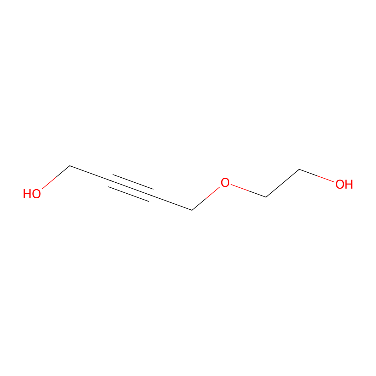 5-Oxa-2-heptyne-1,7-diol molecular structure, CAS 1606-84-4