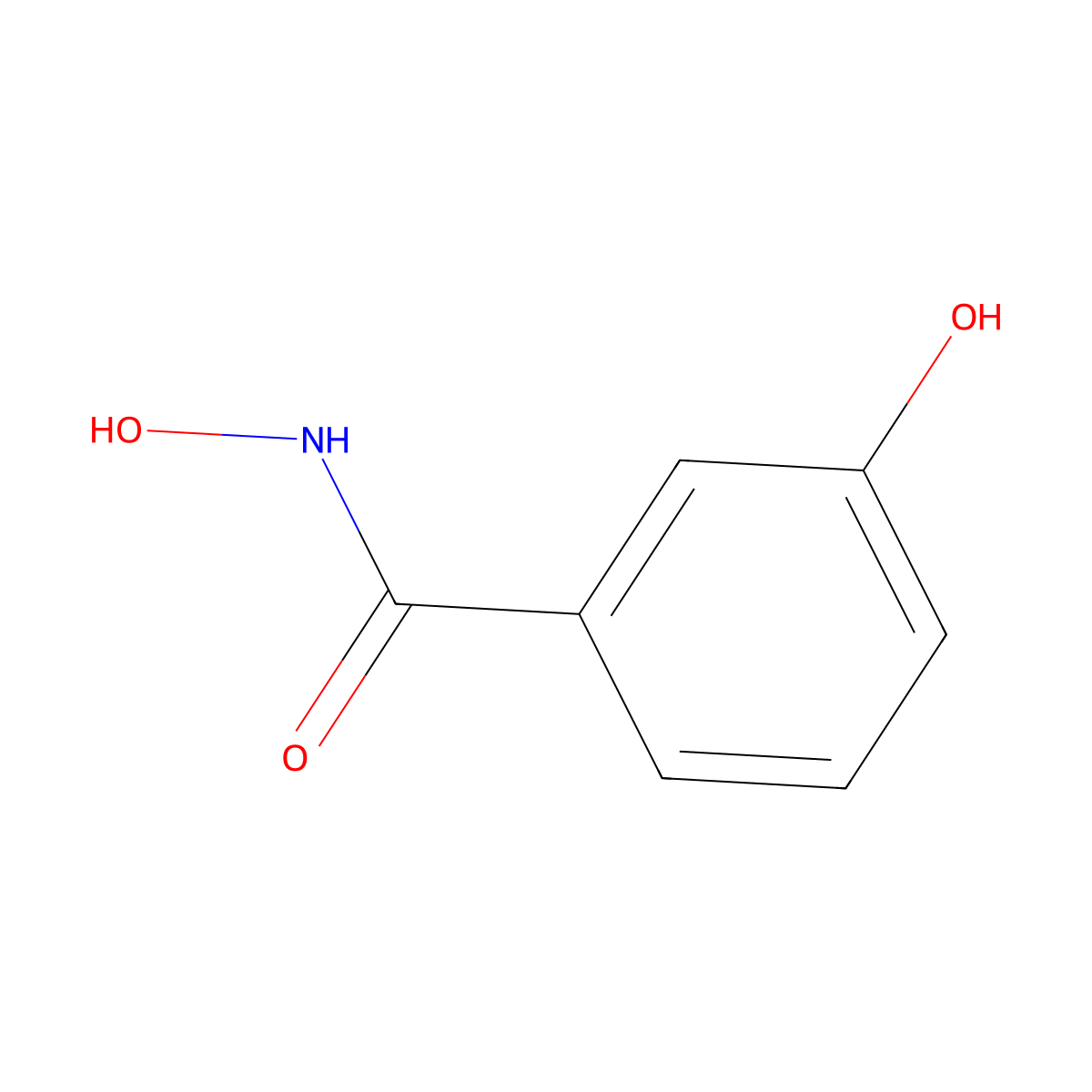N,3-dihydroxybenzamide molecular structure, CAS 16060-55-2