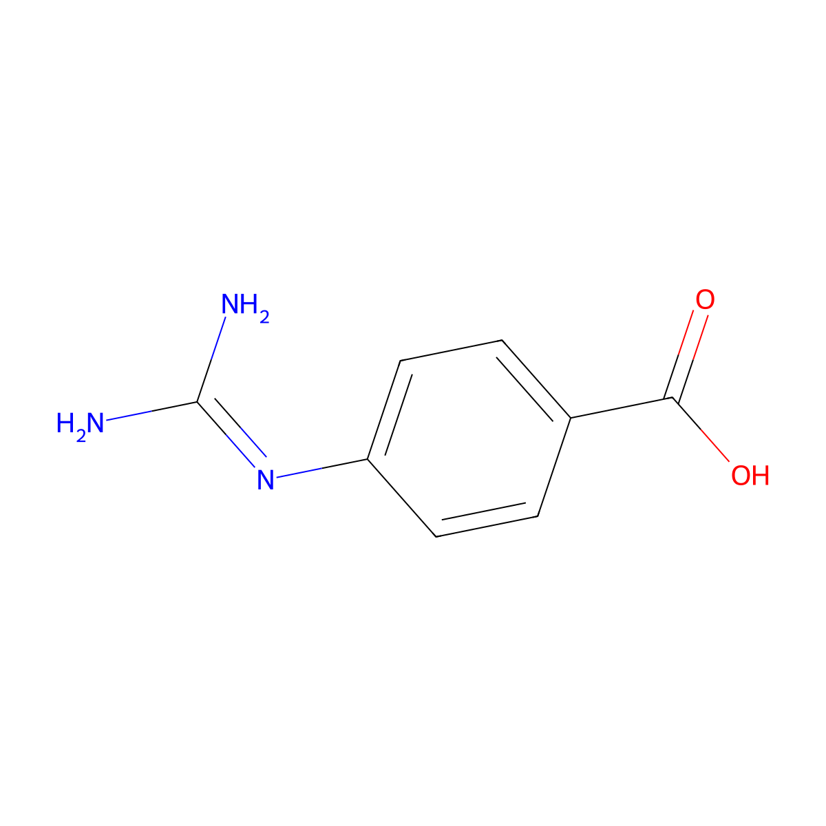 4-Guanidinobenzoic Acid molecular structure, CAS 16060-65-4