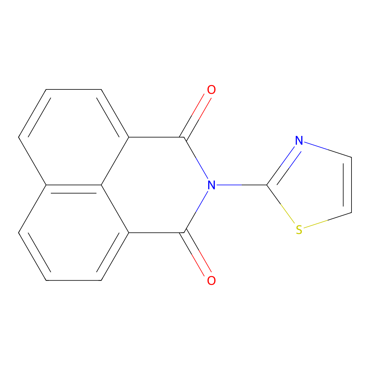 2-(1,3-Thiazol-2-yl)-1H-benzo[de]isoquinoline-1,3(2H)-dione molecular structure, CAS 16060-68-7