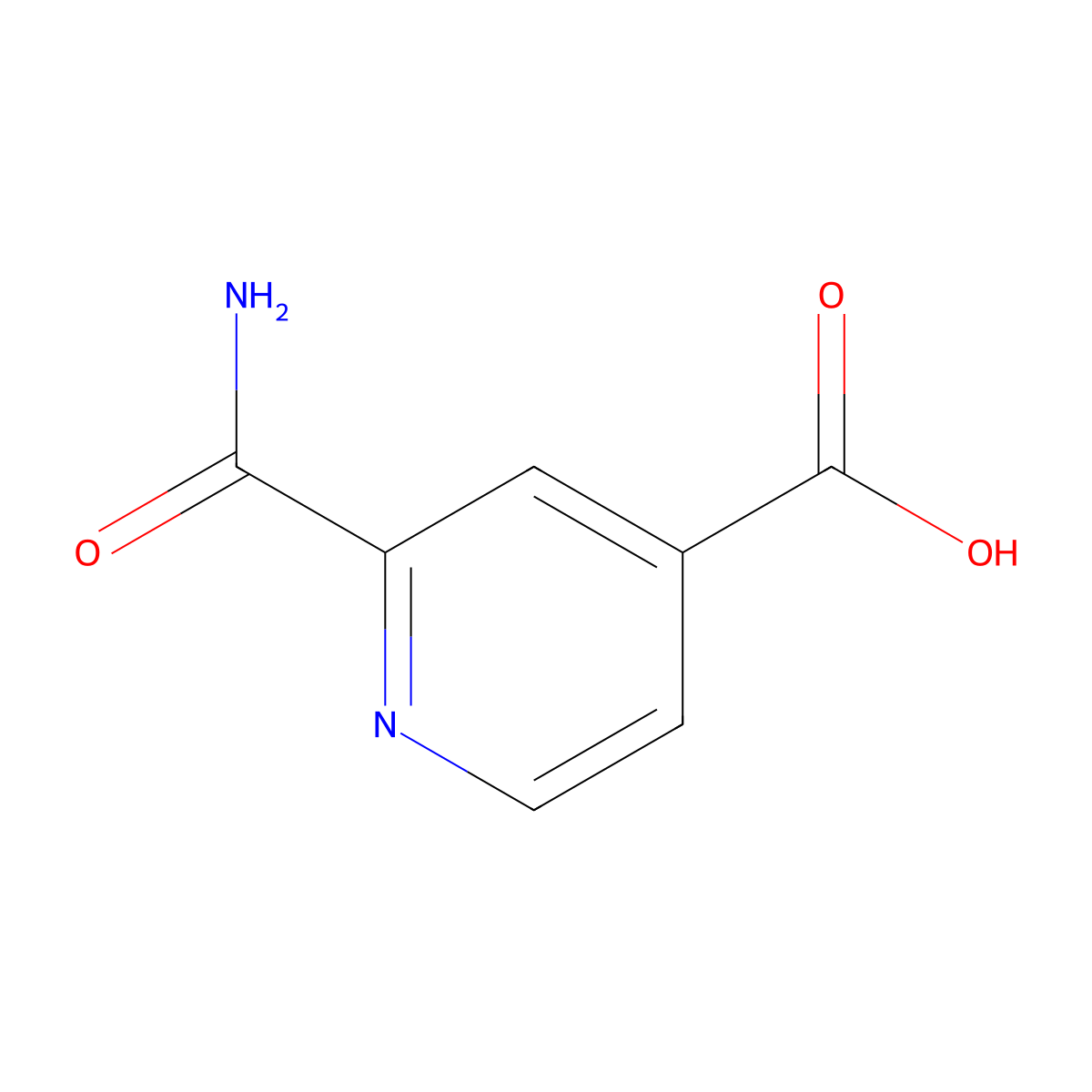 2-Carbamoylpyridine-4-carboxylic acid molecular structure, CAS 160601-84-3