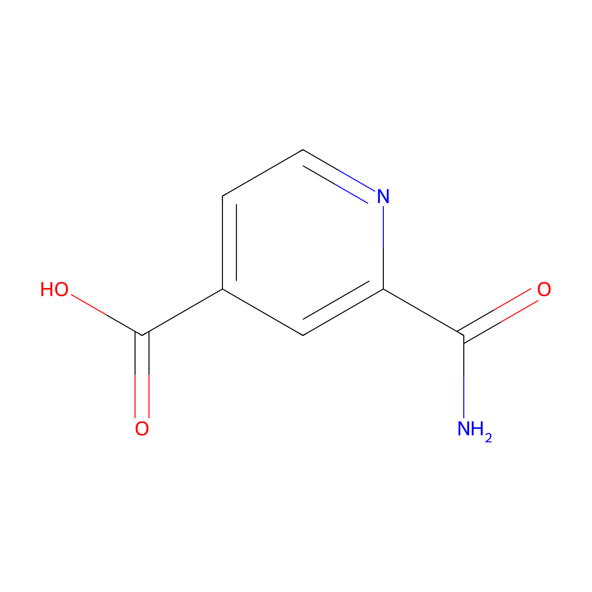 2-Carbamoylpyridine-4-carboxylic acid molecular structure, CAS 160601-84-3