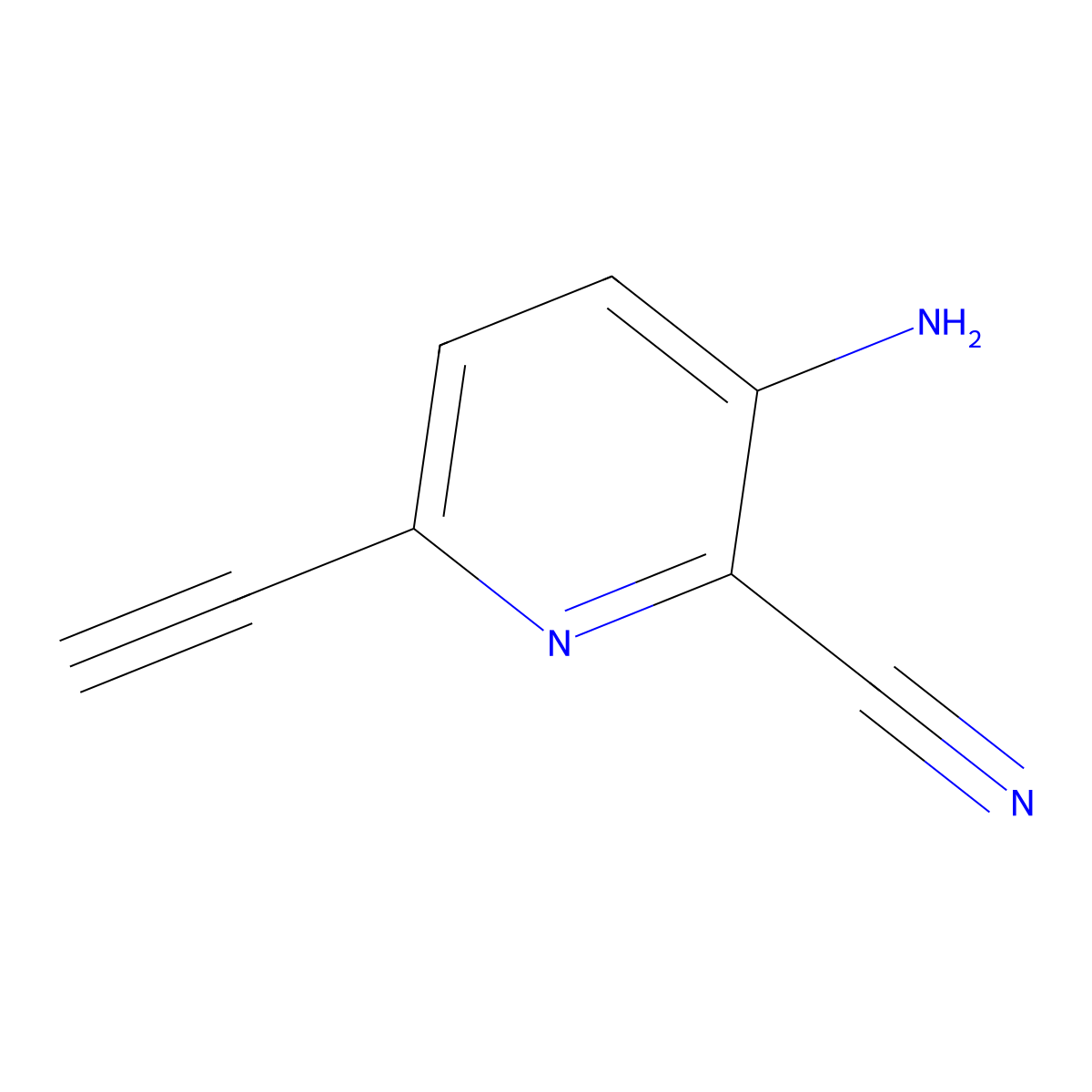 3-Amino-6-ethynylpicolinonitrile molecular structure, CAS 160602-48-2