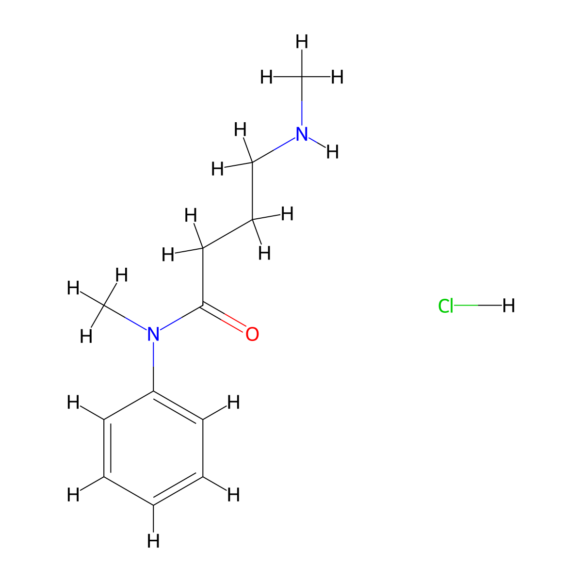 N-methyl-4-(methylamino)-N-phenylbutanamide hydrochloride molecular structure, CAS 1606083-52-6