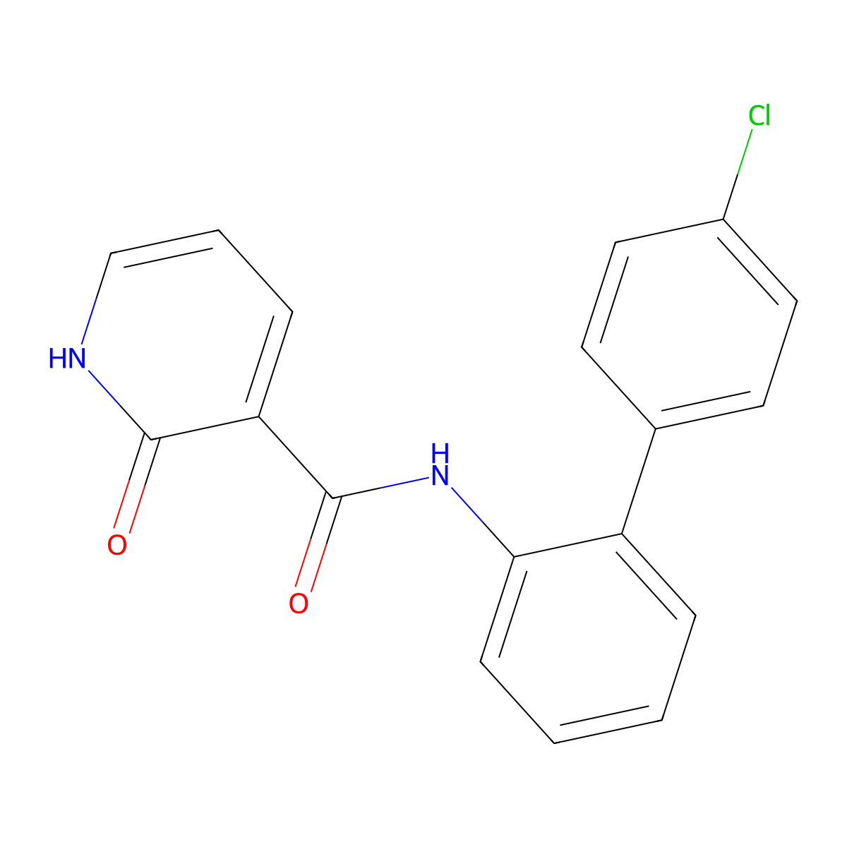 N-(4'-chloro-(1,1'-biphenyl)-2-yl)-2-hydroxypyridine-3-carboxamide molecular structure, CAS 1606127-56-3