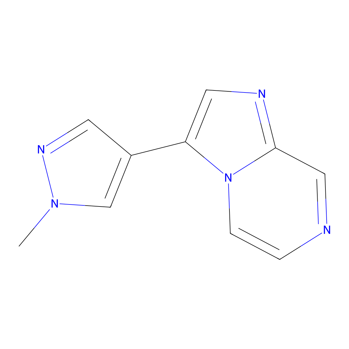 3-(1-Methylpyrazol-4-yl)imidazo[1,2-a]pyrazine molecular structure, CAS 1606131-58-1