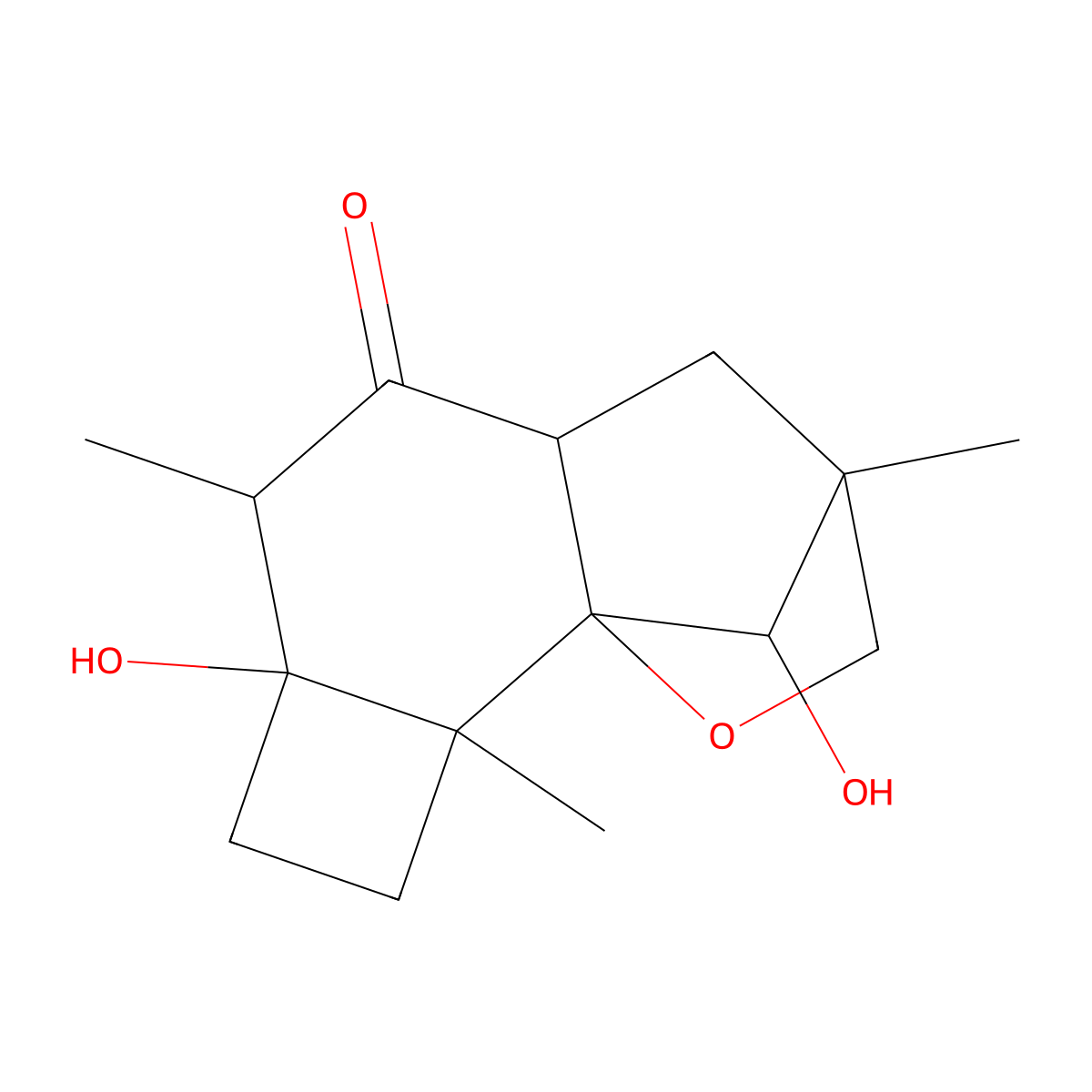 (3S,4aS,6R,6aR,8aS,8bR,9S)-Octahydro-6a,9-dihydroxy-3,6,8a-trimethyl-3,8b-methano-8bH-cyclobuta[h]-1-benzopyran-5(6H)-one molecular structure, CAS 1606177-71-2