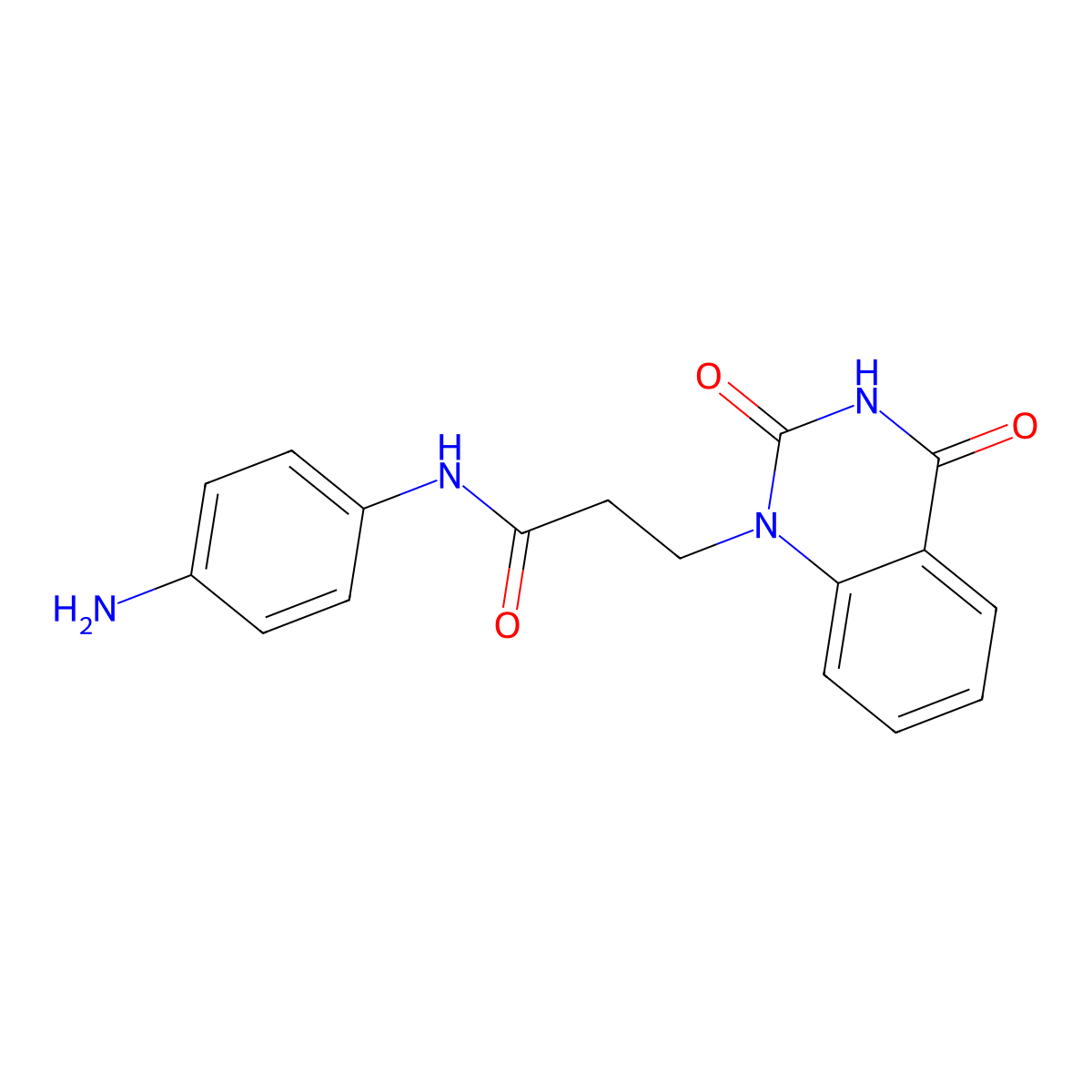 N-(4-aminophenyl)-3-(2,4-dioxo-1,2,3,4-tetrahydroquinazolin-1-yl)propanamide molecular structure, CAS 1606231-76-8