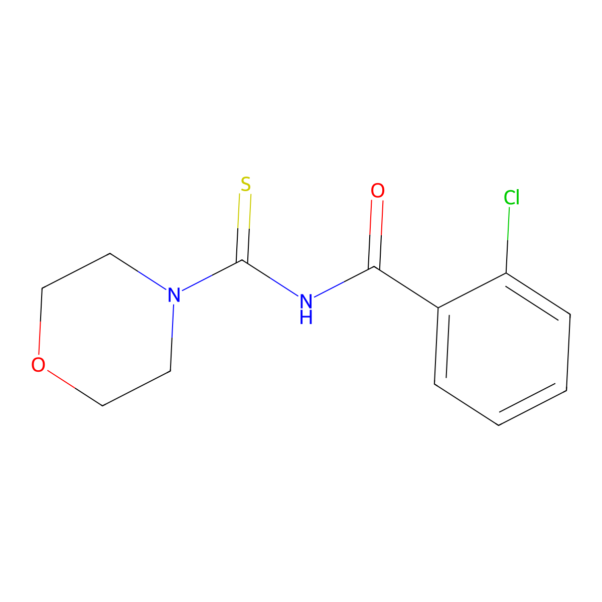 2-chloro-N-(morpholine-4-carbothioyl)benzamide molecular structure, CAS 160627-53-2