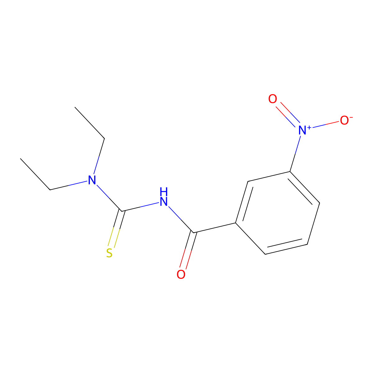 N-(diethylcarbamothioyl)-3-nitrobenzamide molecular structure, CAS 160627-88-3
