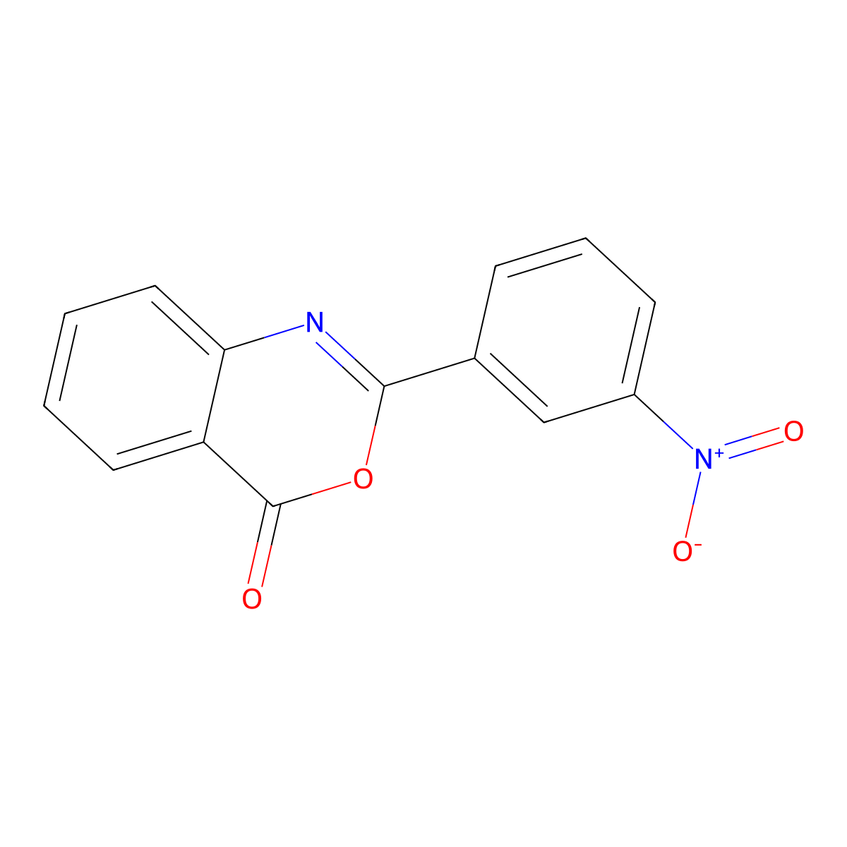 2-(3-nitrophenyl)-4H-3,1-benzoxazin-4-one molecular structure, CAS 16063-03-9