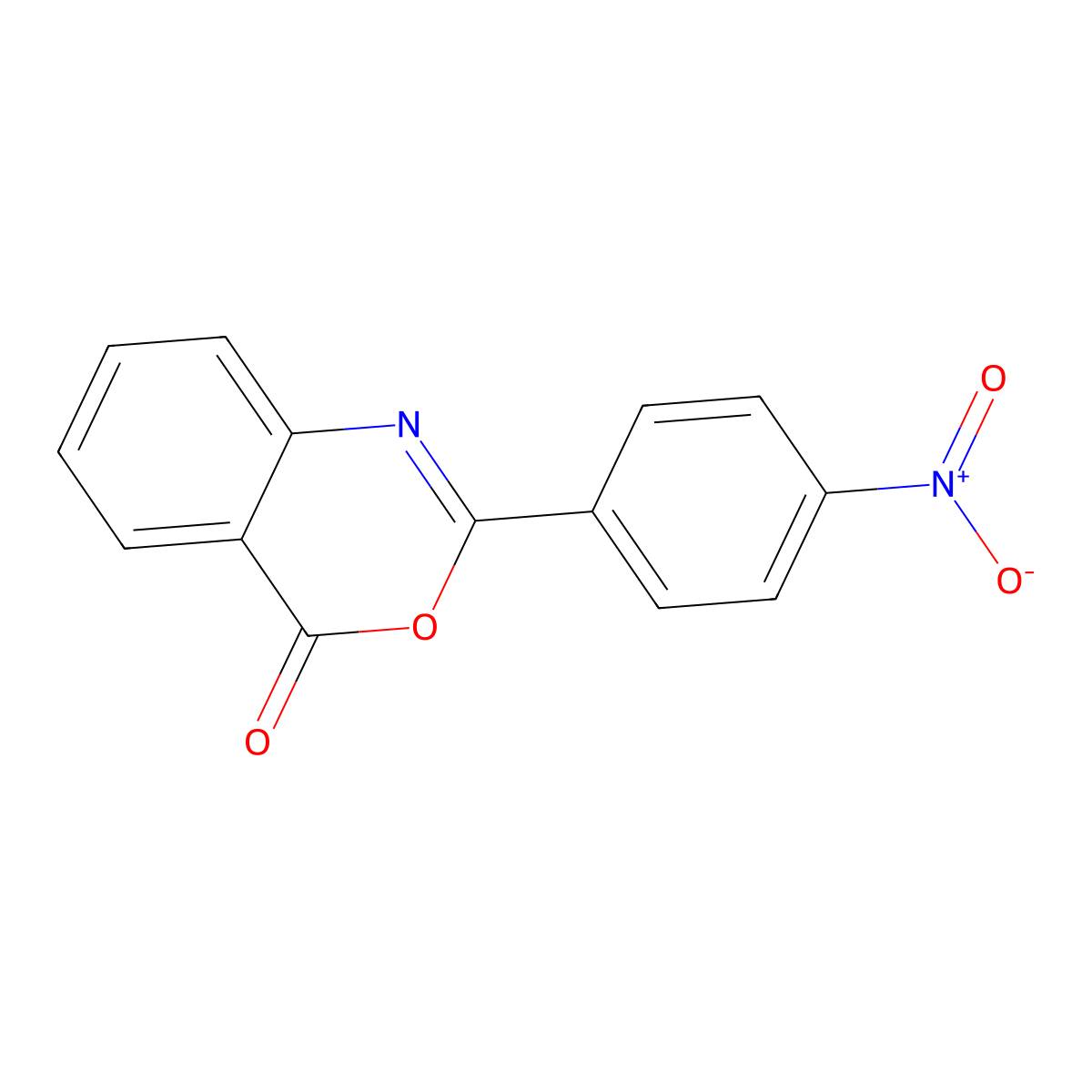 2-(4-Nitrophenyl)-4H-3,1-benzoxazin-4-one molecular structure, CAS 16063-05-1