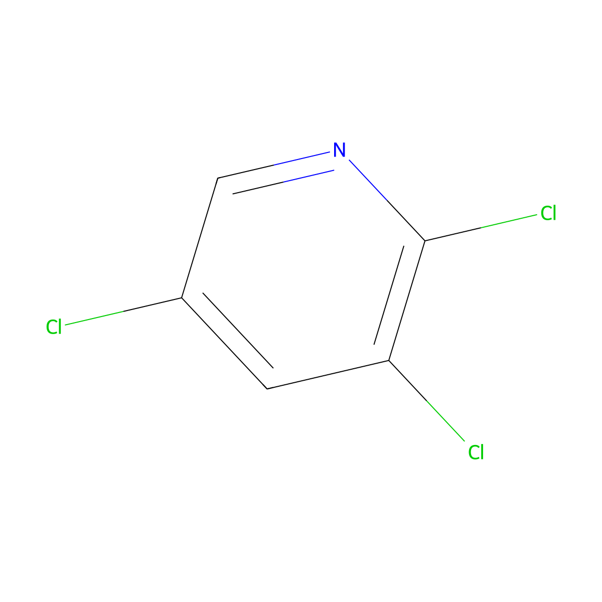 Pyridine, 2,3,5-trichloro- molecular structure, CAS 16063-70-0