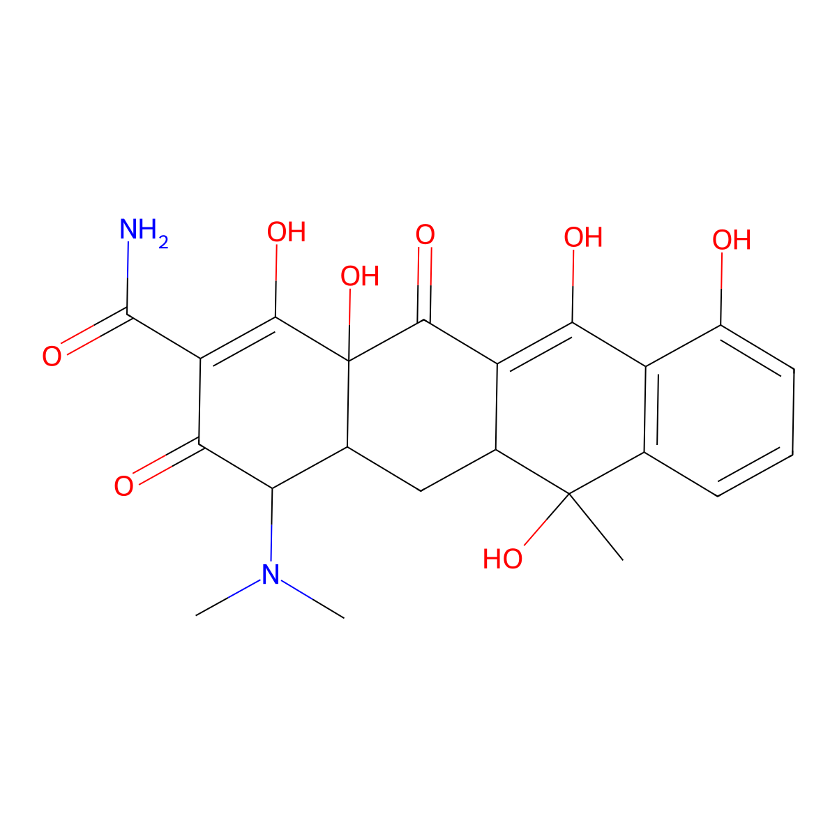 Achromycin molecular structure, CAS 16063-83-5