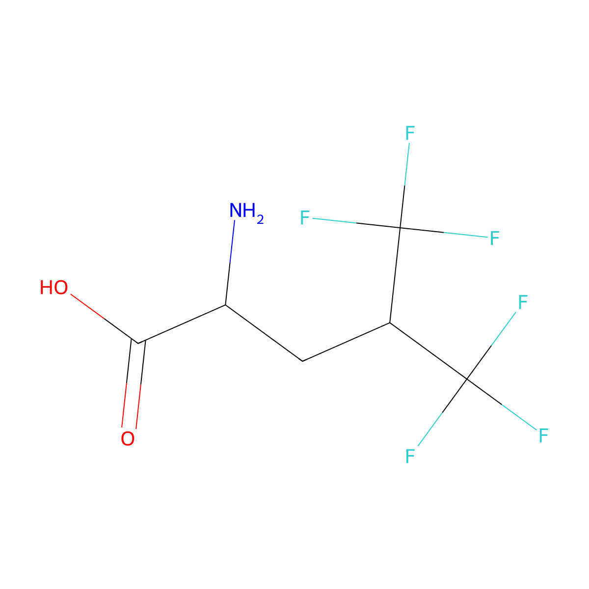 2-amino-5,5,5-trifluoro-4-(trifluoromethyl)pentanoic Acid molecular structure, CAS 16063-98-2