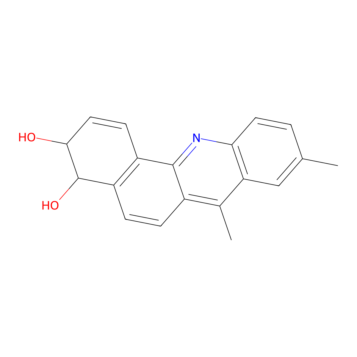 trans-3,4-Dihydro-3,4-dihydroxy-7,9-dimethylbenz[C]acridine molecular structure, CAS 160637-28-5