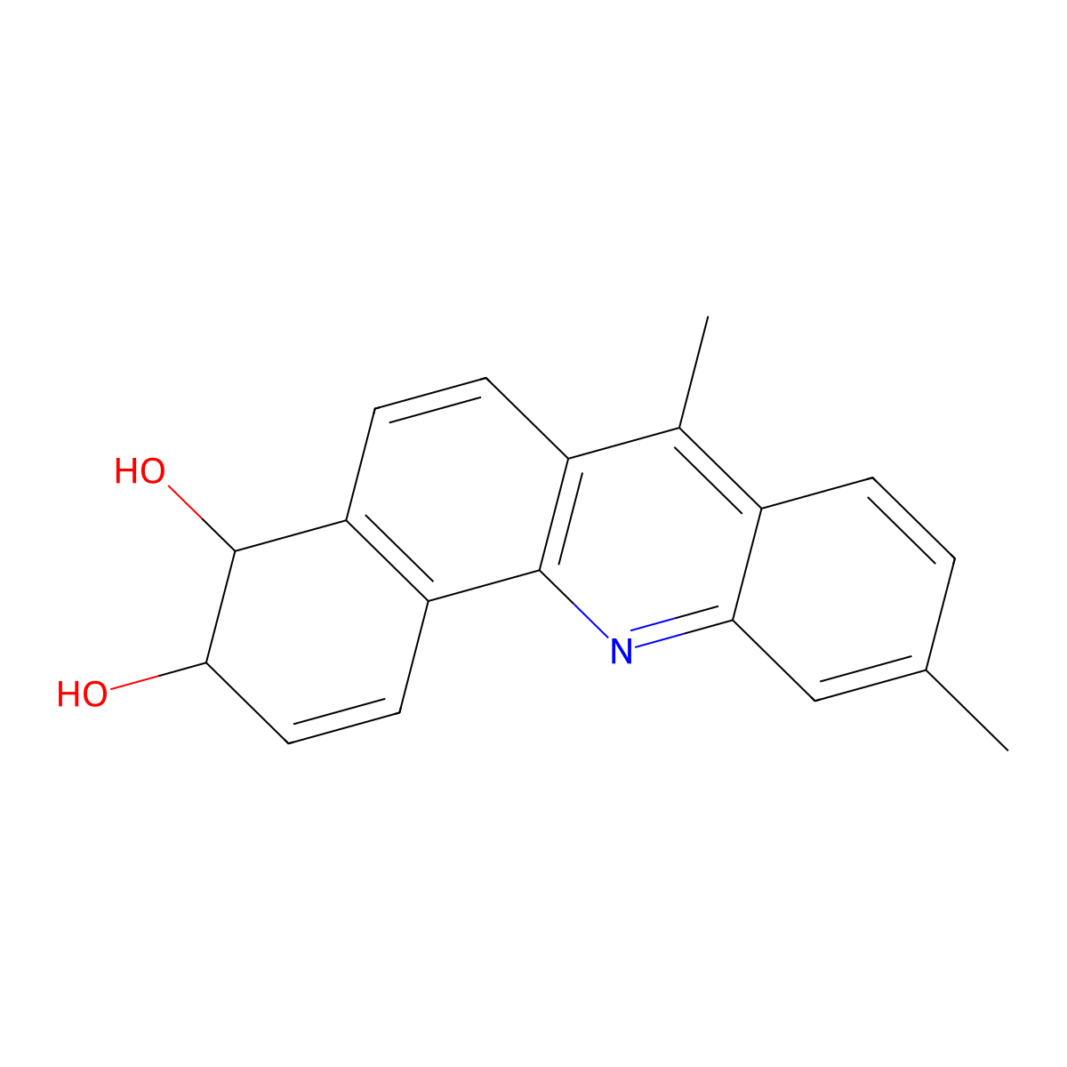 trans-3,4-Dihydro-3,4-dihydroxy-7,10-dimethylbenz[C]acridine molecular structure, CAS 160637-30-9