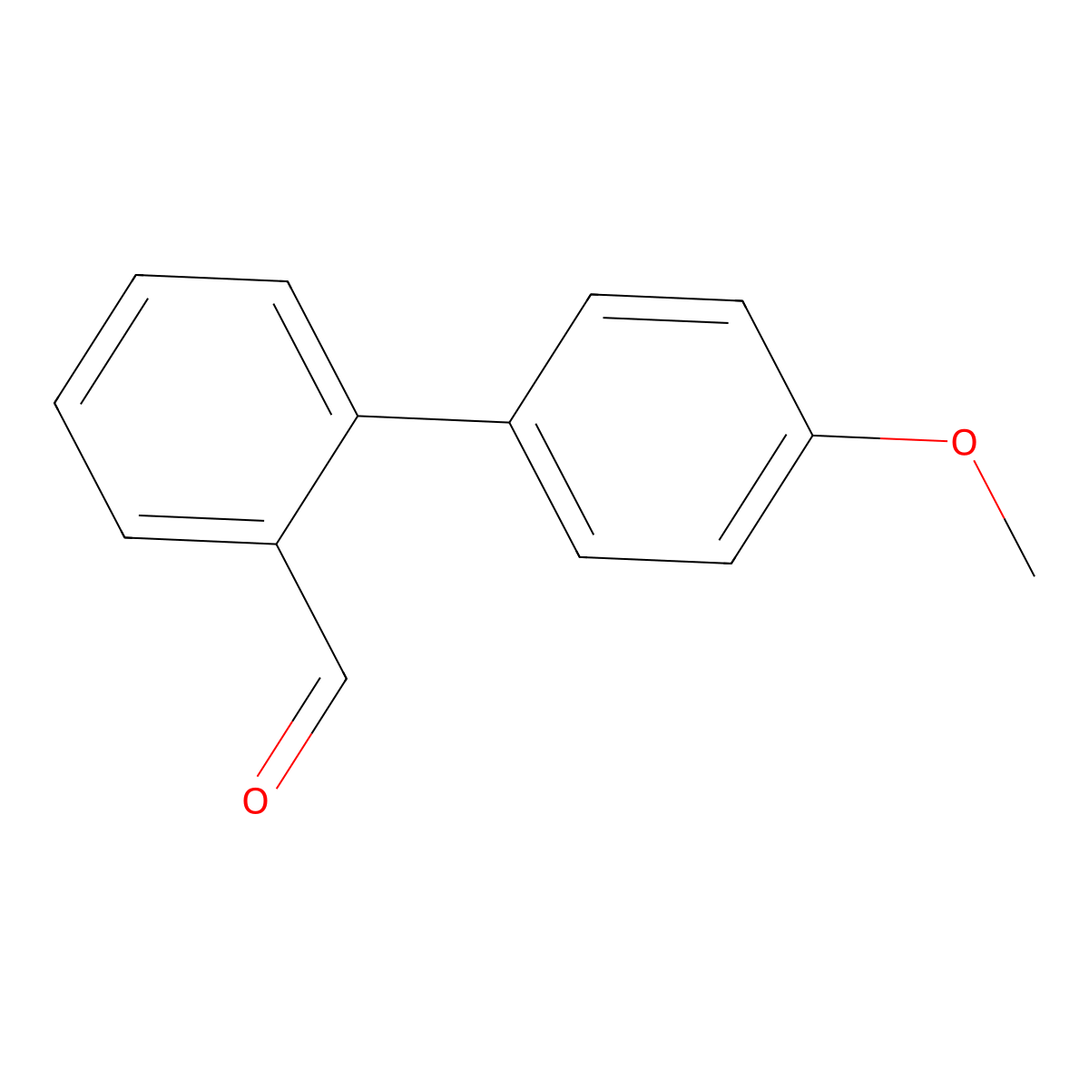 2-(4-Methoxyphenyl)benzaldehyde molecular structure, CAS 16064-04-3
