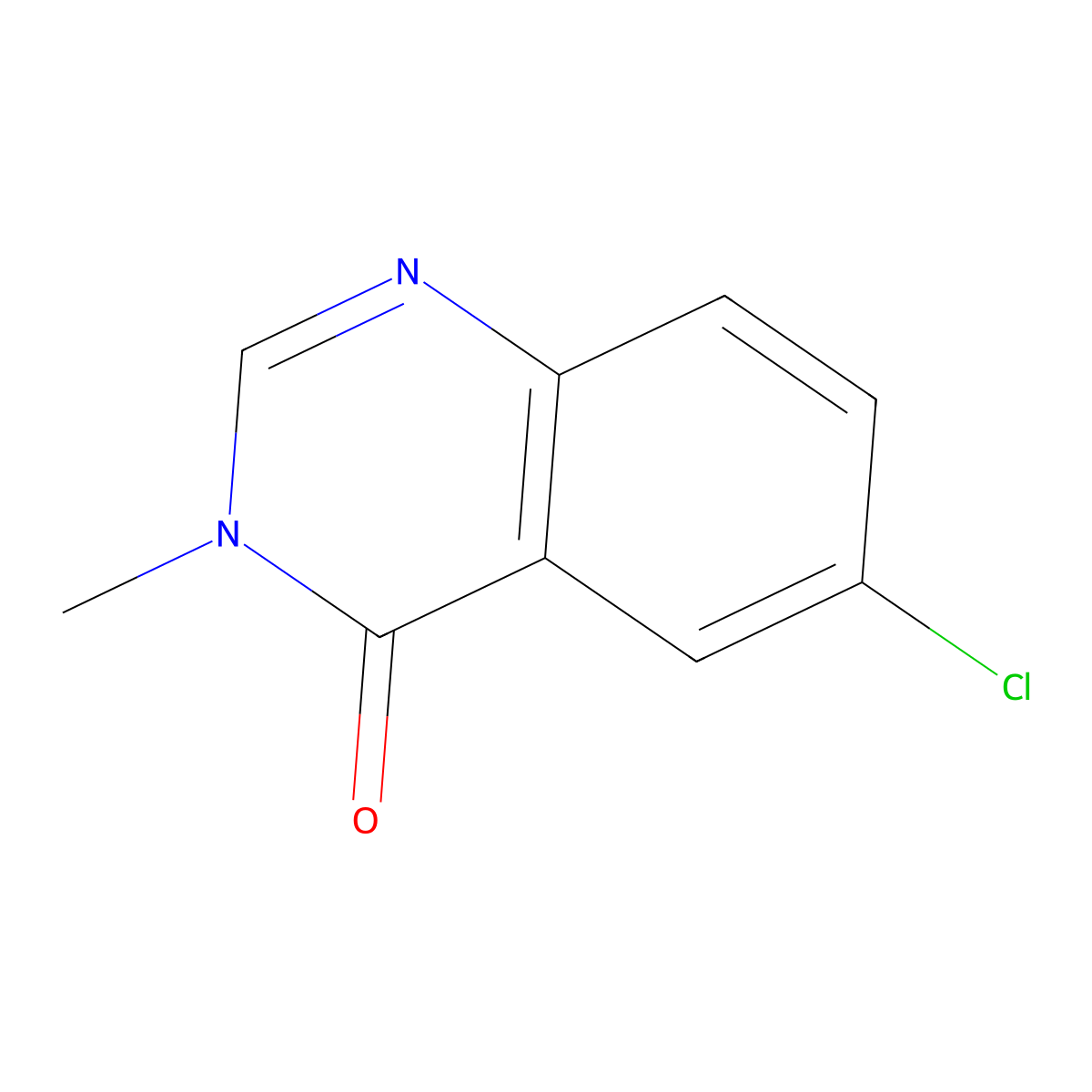 4(3H)-Quinazolinone, 6-chloro-3-methyl- molecular structure, CAS 16064-09-8