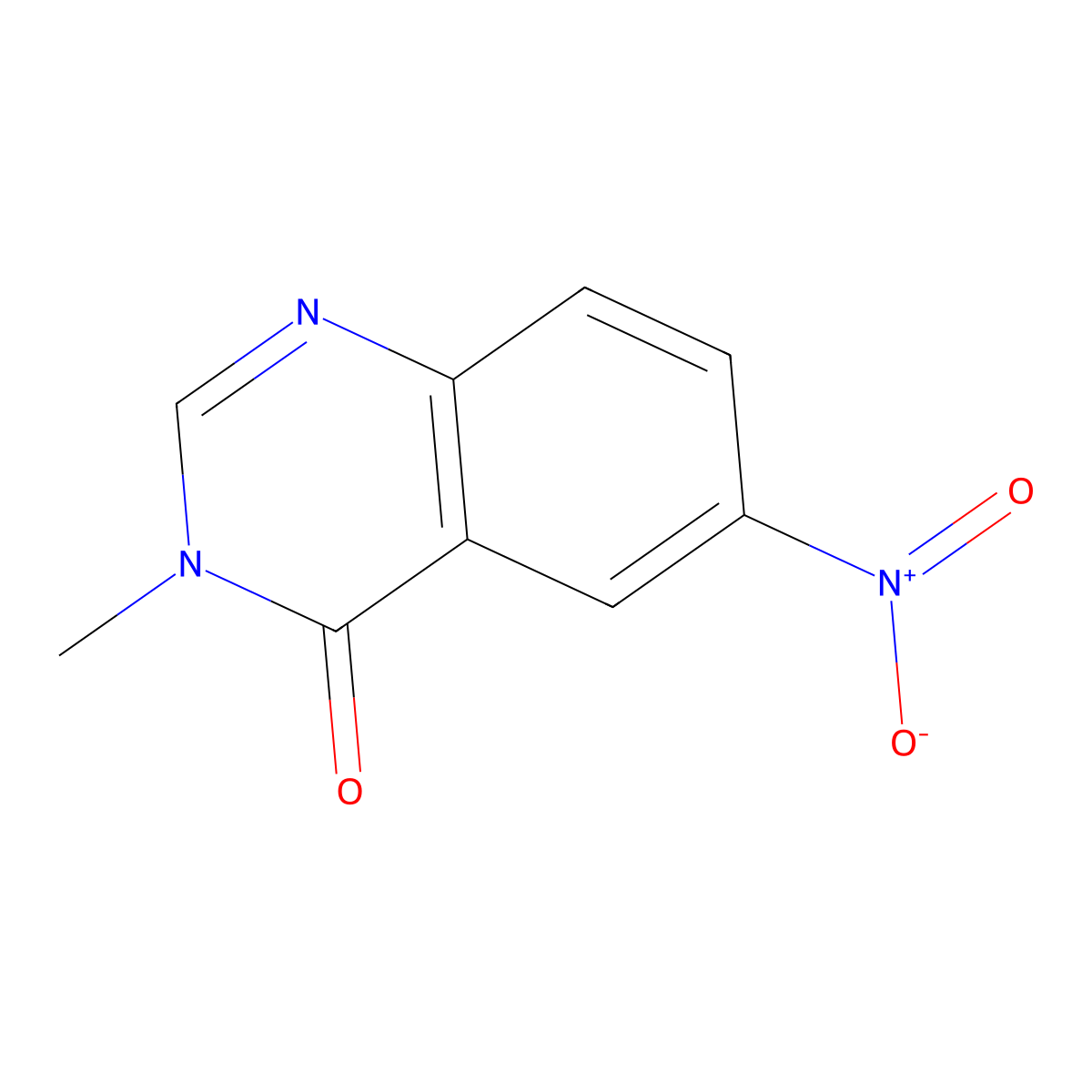 4(3H)-Quinazolinone, 3-methyl-6-nitro- molecular structure, CAS 16064-13-4