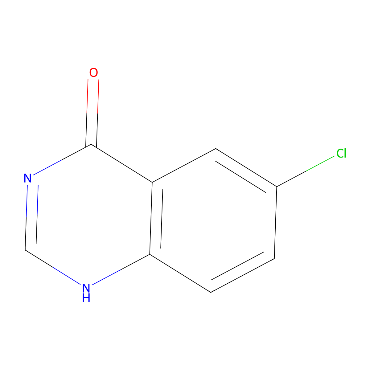 6-chloro-1H-quinazolin-4-one molecular structure, CAS 16064-14-5