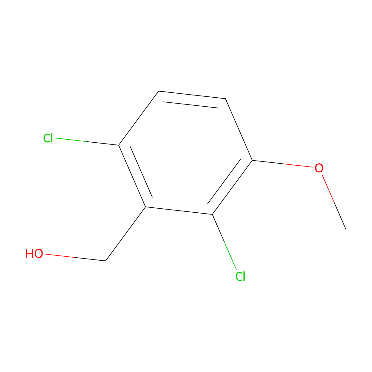 (2,6-Dichloro-3-methoxyphenyl)methanol molecular structure, CAS 160646-99-1