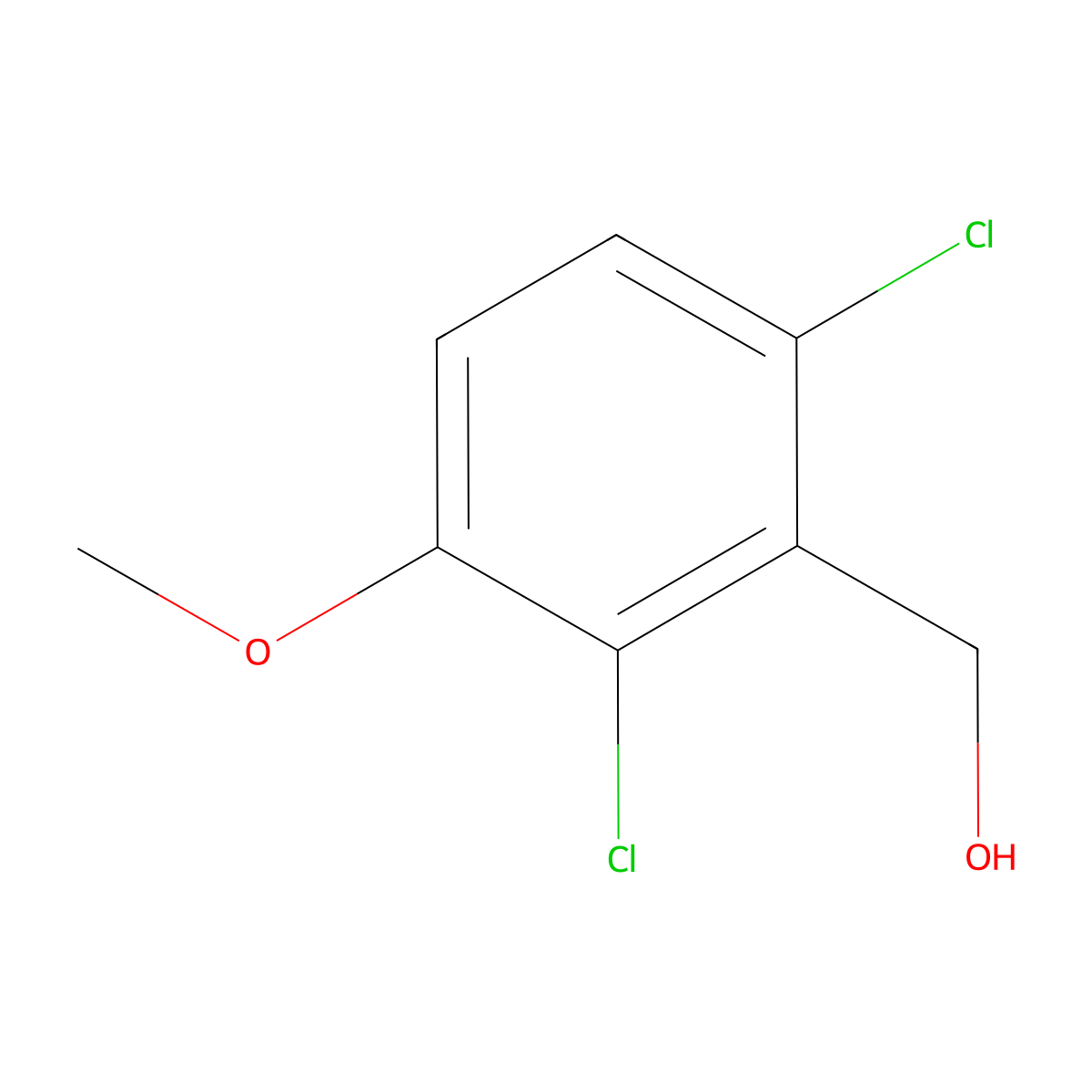 (2,6-Dichloro-3-methoxyphenyl)methanol molecular structure, CAS 160646-99-1