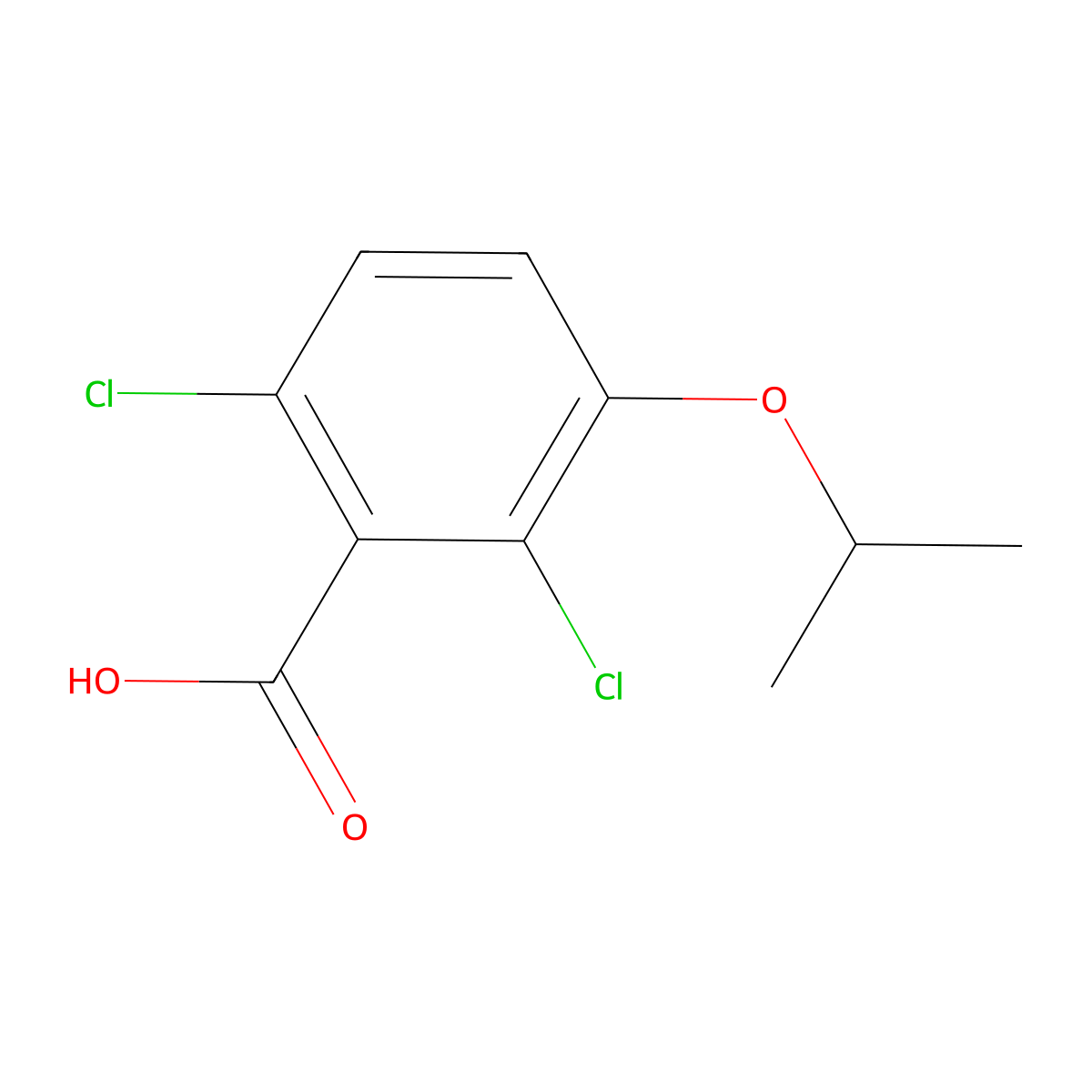 2,6-Dichloro-3-isopropoxybenzoic acid molecular structure, CAS 160647-17-6