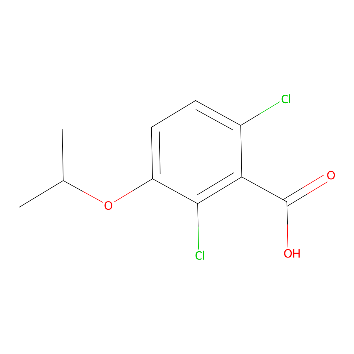 2,6-Dichloro-3-isopropoxybenzoic acid molecular structure, CAS 160647-17-6