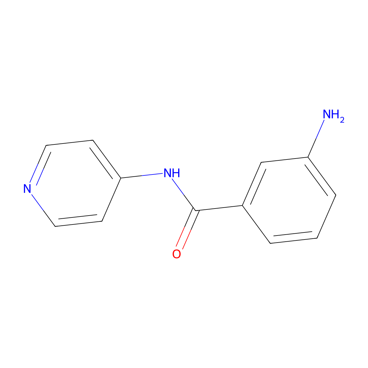 3-amino-N-(pyridin-4-yl)benzamide molecular structure, CAS 160647-72-3