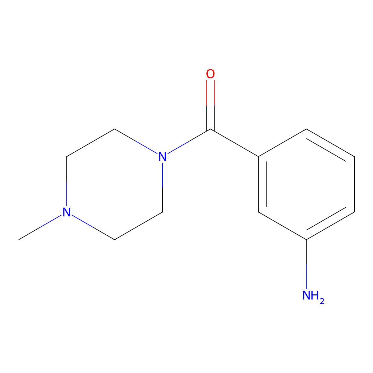 3-((4-Methyl-1-piperazinyl)carbonyl)aniline molecular structure, CAS 160647-73-4