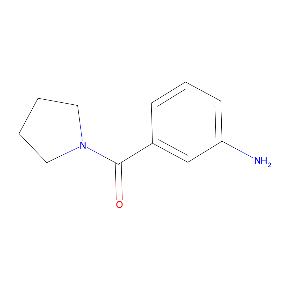3-(Pyrrolidin-1-ylcarbonyl)aniline molecular structure, CAS 160647-74-5