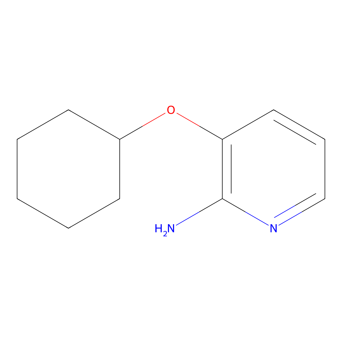 3-(Cyclohexyloxy)pyridin-2-amine molecular structure, CAS 160656-01-9