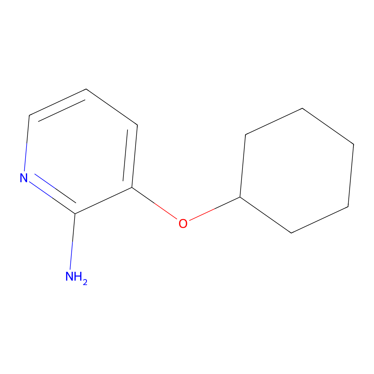 3-(Cyclohexyloxy)pyridin-2-amine molecular structure, CAS 160656-01-9