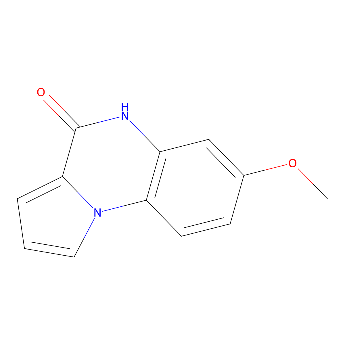 7-methoxy-5H-pyrrolo[1,2-a]quinoxalin-4-one molecular structure, CAS 160657-07-8