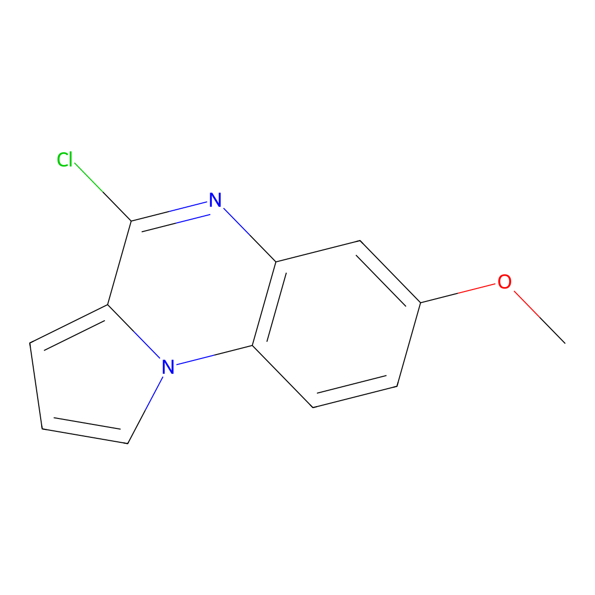 4-Chloro-7-methoxypyrrolo[1,2-a]quinoxaline molecular structure, CAS 160657-08-9