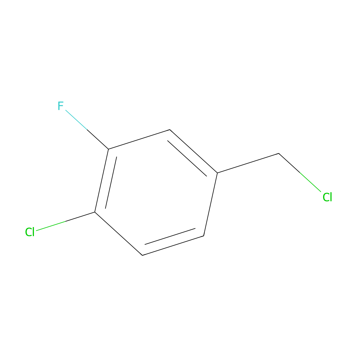 3-Fluoro-4-chlorobenzyl chloride molecular structure, CAS 160658-68-4