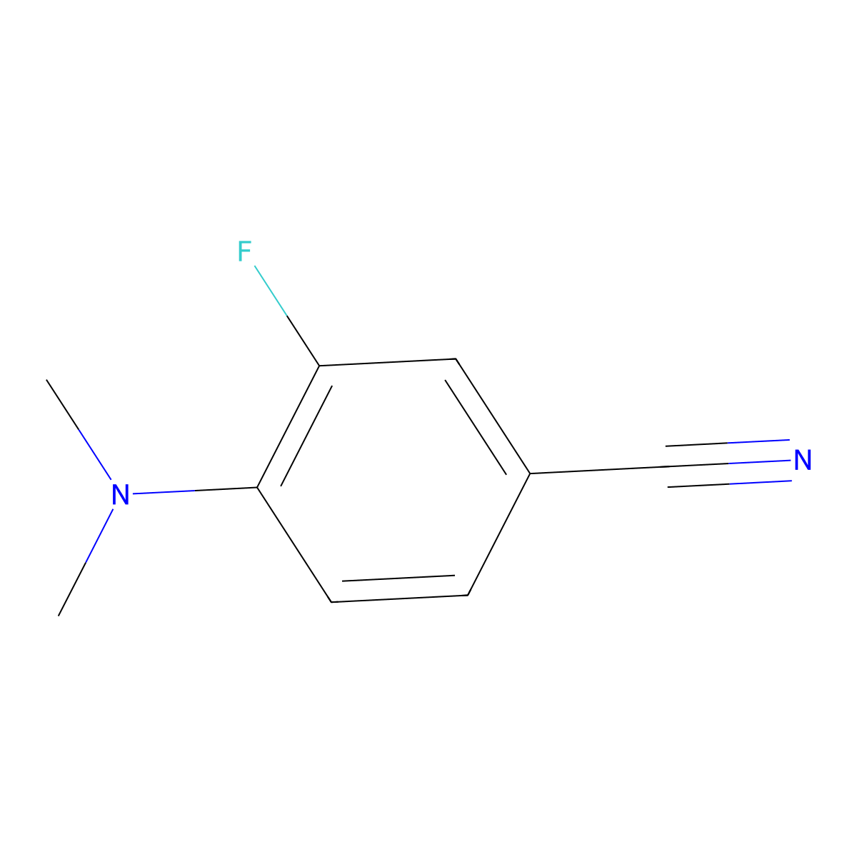 4-(Dimethylamino)-3-fluorobenzonitrile molecular structure, CAS 160658-69-5