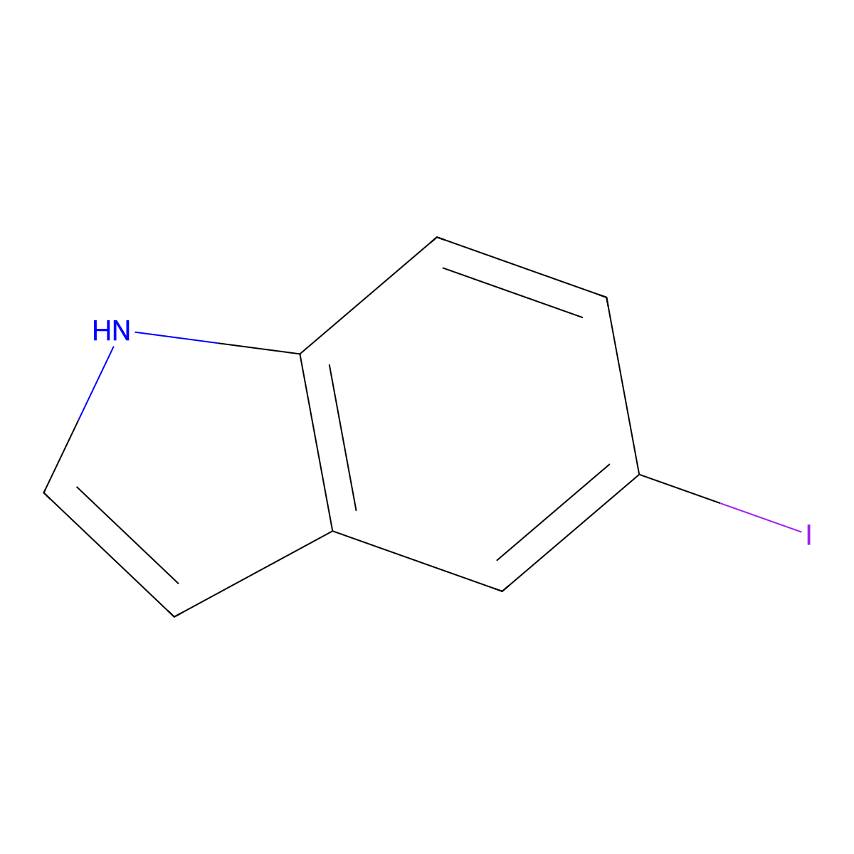 5-Iodo-1H-indole molecular structure, CAS 16066-91-4