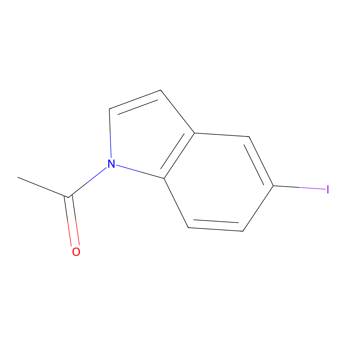 1-(5-Iodo-1H-indol-1-yl)ethanone molecular structure, CAS 16066-94-7