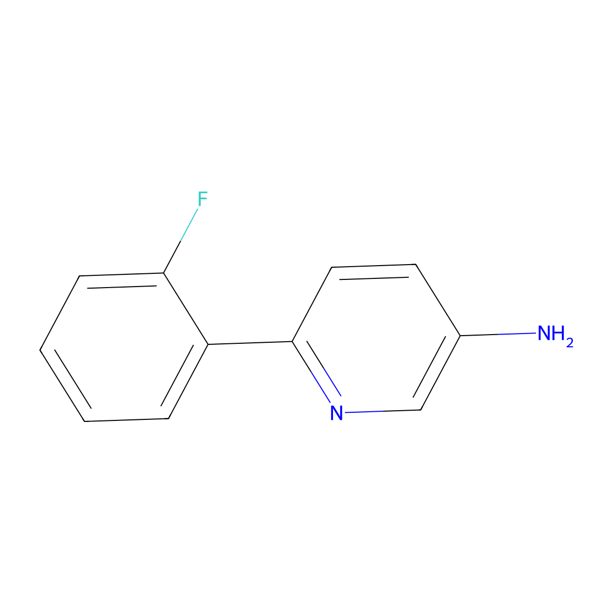 6-(2-Fluorophenyl)pyridin-3-amine molecular structure, CAS 160664-94-8