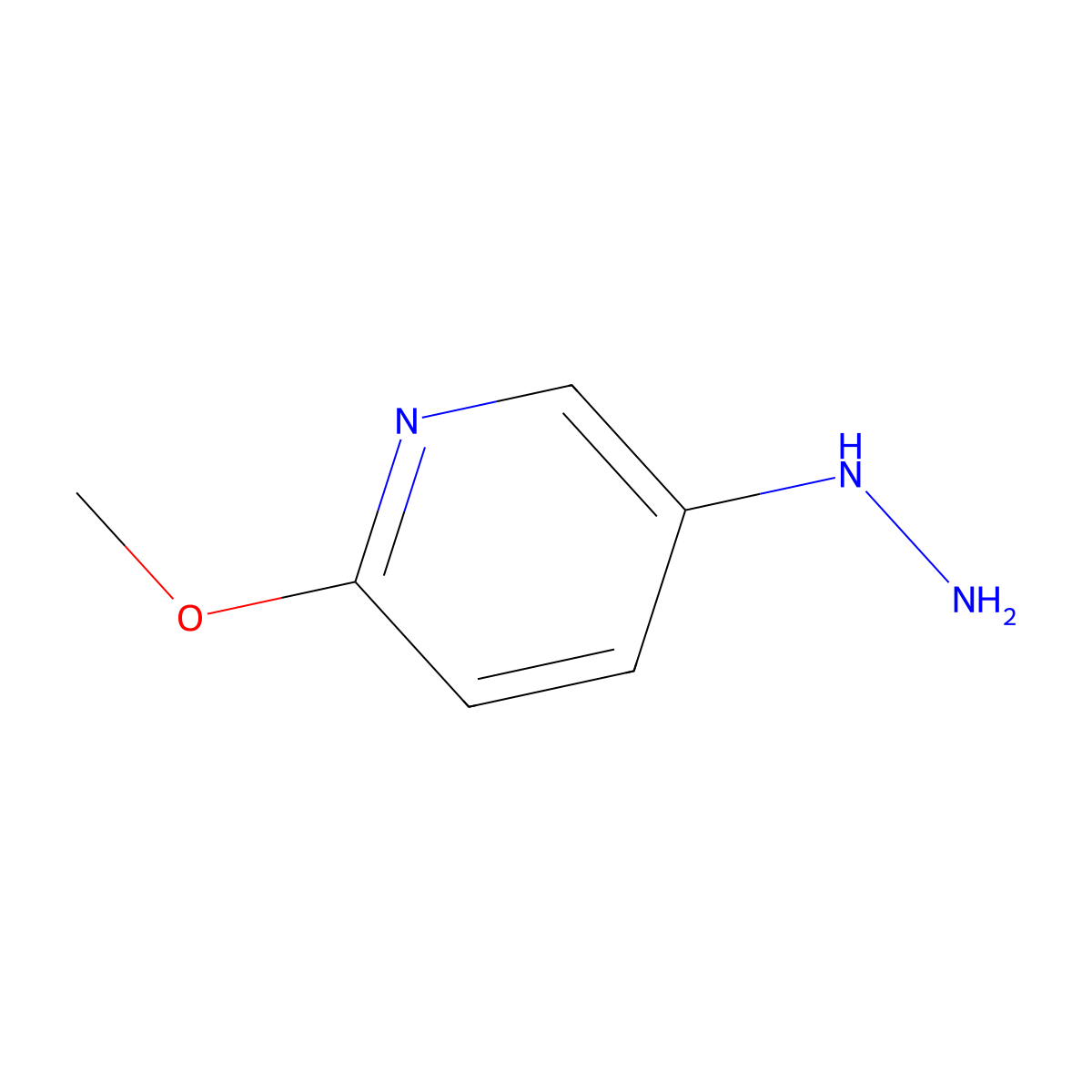 5-Hydrazinyl-2-methoxypyridine molecular structure, CAS 160664-95-9