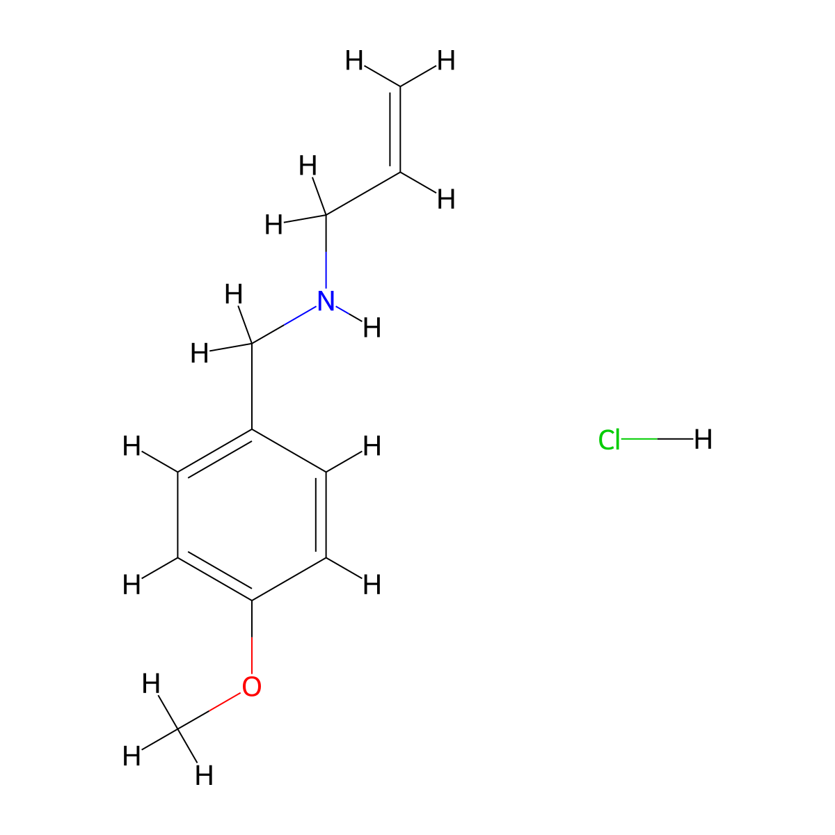 N-(4-Methoxybenzyl)prop-2-en-1-amine hydrochloride molecular structure, CAS 160676-84-6