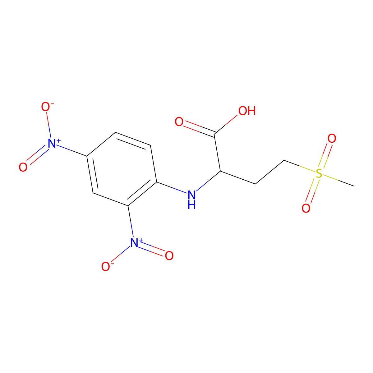 DNP-DL-methionine sulfone molecular structure, CAS 16068-18-1