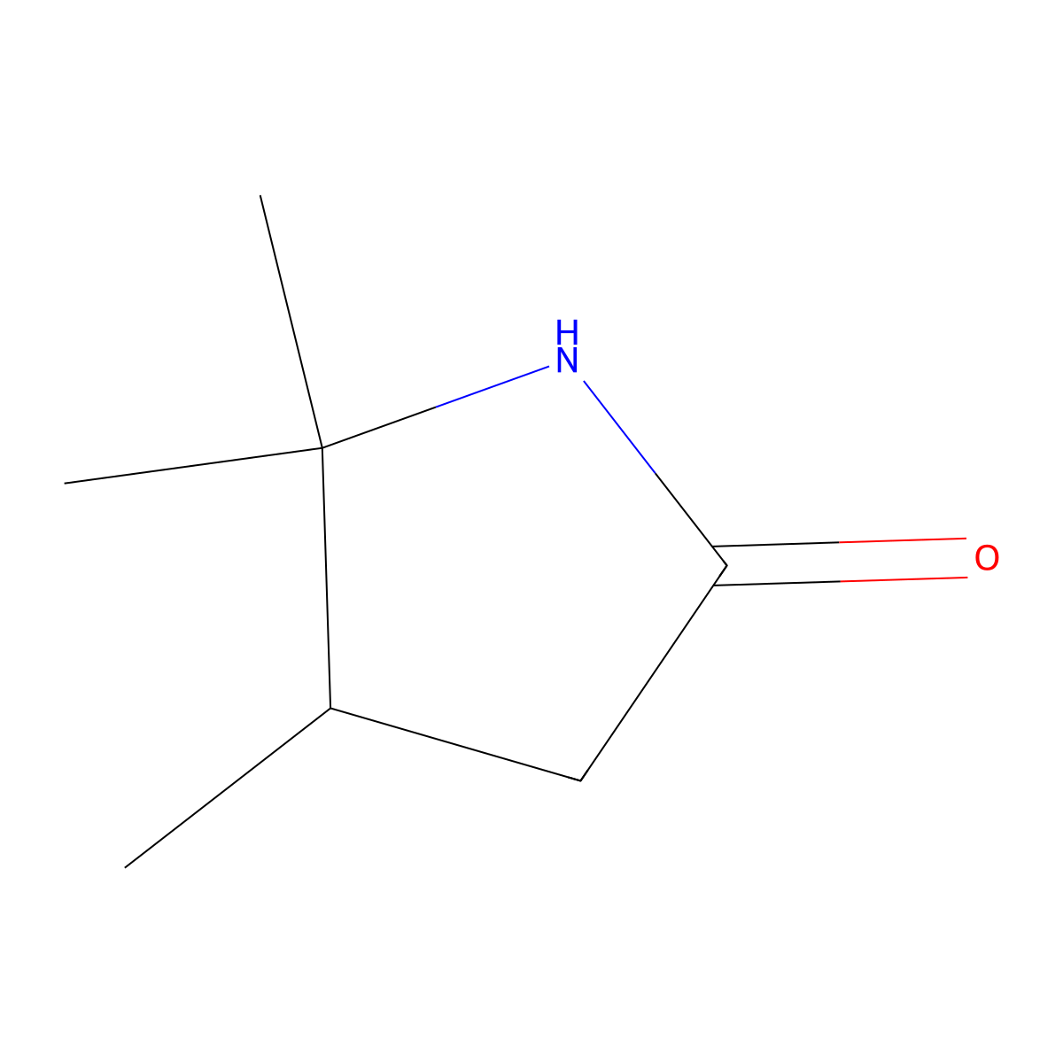 4,5,5-Trimethyl-2-pyrrolidinone molecular structure, CAS 16068-61-4